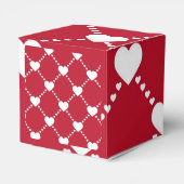 美しい白いハート フェイバーボックス (裏面サイド)