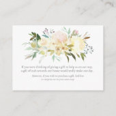 美しい白いバラのフローラの願い結婚井戸 エンクロージャーカード (裏面)