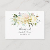 美しい白いバラのフローラの願い結婚井戸 エンクロージャーカード (正面)