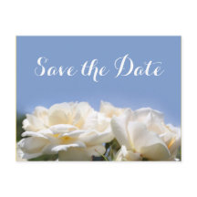 美しい白いバラの花が日付を保存