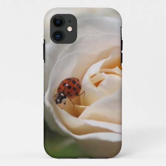 美しい白いバラの花とカラマツ Case-Mate iPhoneケース (裏面)