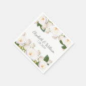 美しい白いバラエレガントロマン結婚ティック スタンダードカクテルナプキン (角)