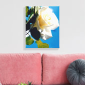 美しい白いバラ キャンバスプリント (インサイチュ (リビング))