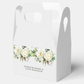 美しい白いバラ フェイバーボックス (オープン)