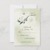 美しい白いフローラ 出欠カード (正面)