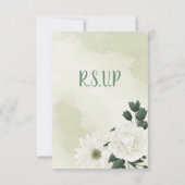 美しい白いフローラ 出欠カード (裏面)