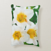 美しい白いユリ - Lilium candidum アクセントクッション (裏面(縦))