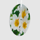 美しい白いユリ – Lilium candidum オーナメント (正面)