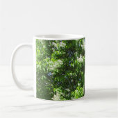 美しい白いライラックの花のマグカップ コーヒーマグカップ (左)