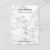 美しい白い大理石のイヤリング表示カード 名刺 (正面)