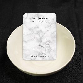 美しい白い大理石のイヤリング表示カード 名刺