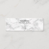 美しい白い大理石ミニイヤリングディスプレイカード スキニー名刺 (正面)