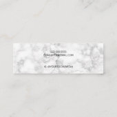 美しい白い大理石ミニイヤリングディスプレイカード スキニー名刺 (裏面)