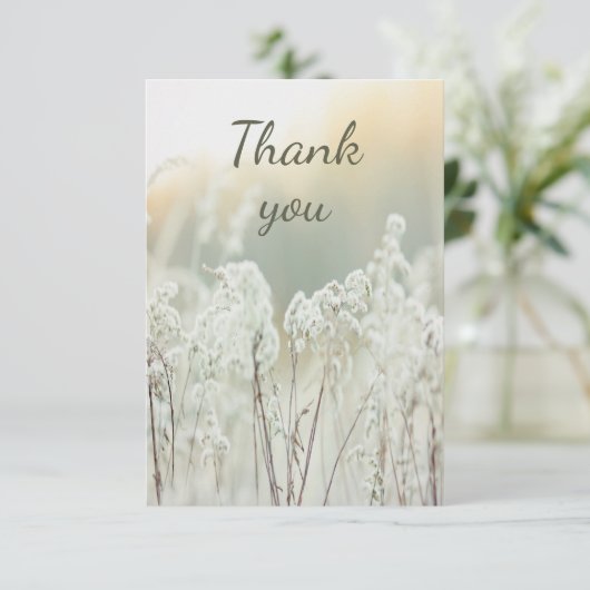 美しい白い庭の花をありがとう サンキューカード (スタンド正面)