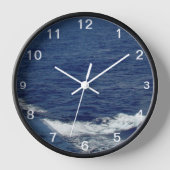 美しい白い泡の波壁時計 壁時計 (正面)
