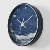 美しい白い泡の波壁時計 壁時計 (傾斜)
