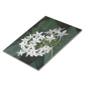 美しい白い熱帯の花メモ帳 ノートパッド (アングル)