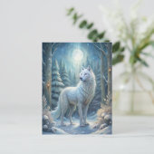 美しい白い狼 ポストカード (スタンド正面)