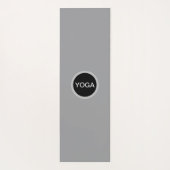 美しい白い生命模様の花 – 黒 ヨガマット (裏面)