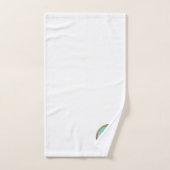 美しい白い白鳥をターコイズの青い水に バスタオルセット (ハンドタオル)