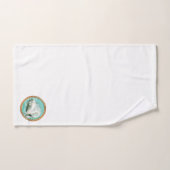 美しい白い白鳥をターコイズの青い水に バスタオルセット (ハンドタオル)