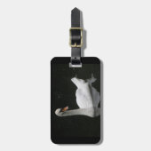 美しい白い白鳥カスタムの荷物札 ラゲッジタグ (正面縦)