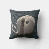 美しい白い白鳥 クッション (裏面)