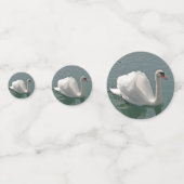 美しい白い白鳥 コンフェッティ (裏面)