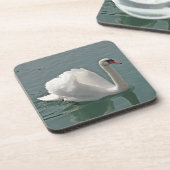 美しい白い白鳥 コースター (左側)