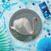 美しい白い白鳥 ペーパープレート (パーティー)