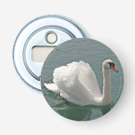 美しい白い白鳥 栓抜き