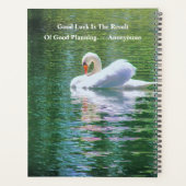 美しい白い白鳥/計画する人々、達成。 プランナー手帳 (裏面)