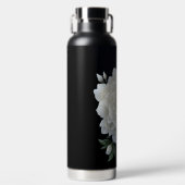 美しい白い花と名前 ウォーターボトル (正面)