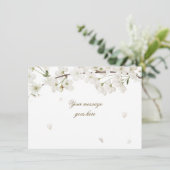 美しい白い花にメッセージを添えて サンキューカード (スタンド正面)