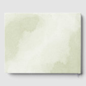 美しい白い花の緑葉の結婚 ゲストブック (裏面)