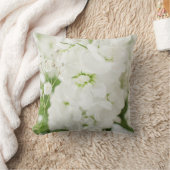 美しい白い花の花模様ズバイアヴァ クッション (ブランケット)