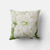 美しい白い花の花模様ズバイアヴァ クッション (裏面)
