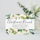 美しい白い花クリスマスパーティーブランチ 招待状 (スタンド正面)