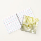 美しい白い花プリントスパイラルノート ノートブック (内部)