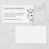 美しい白い花結婚の詳細 エンクロージャーカード (正面/裏面)