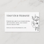 美しい白い花結婚の詳細 エンクロージャーカード (正面)