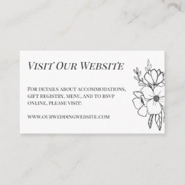 美しい白い花結婚の詳細 エンクロージャーカード