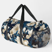 美しい白い花 ダッフルバッグ (右コーナー)