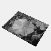 美しい白い花 ドアマット (アングル)