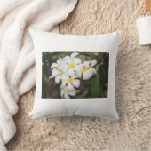 美しい白い花,プルメリア,枕 クッション (ブランケット)