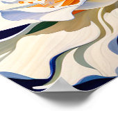 美しい白い花 ポスター (角)