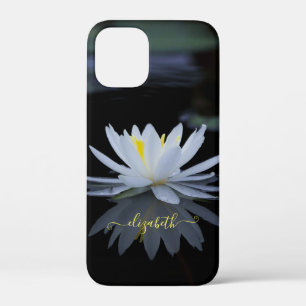 美しい白い蓮の花、湖、禅 iPhone 12 MINI ケース
