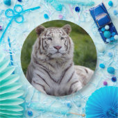 美しい白い虎の写真 ペーパープレート (パーティー)