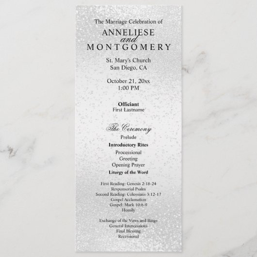 美しい白い輝き - プログラム (正面)