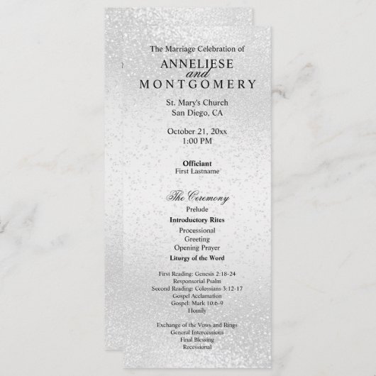 美しい白い輝き - プログラム (正面/裏面)